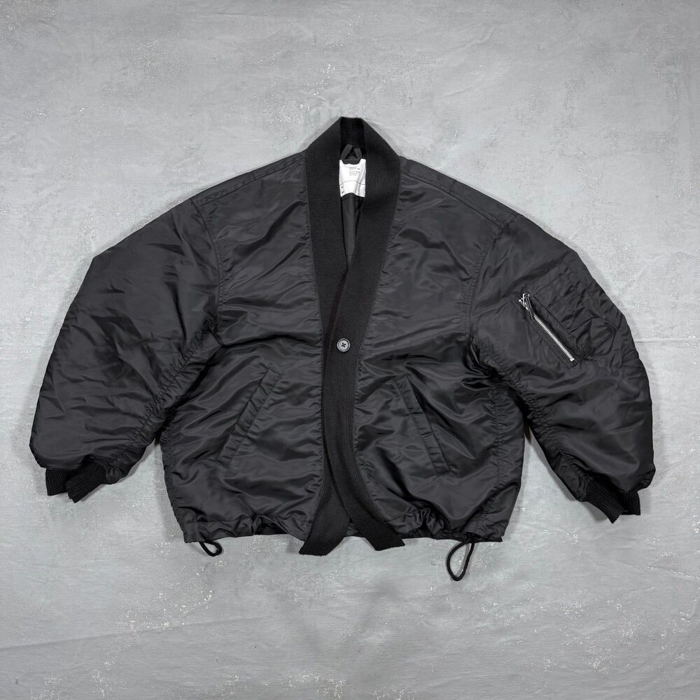 NWT Applied Art Forms AAF Black Reversible Haori Flight Jacket Men's Large